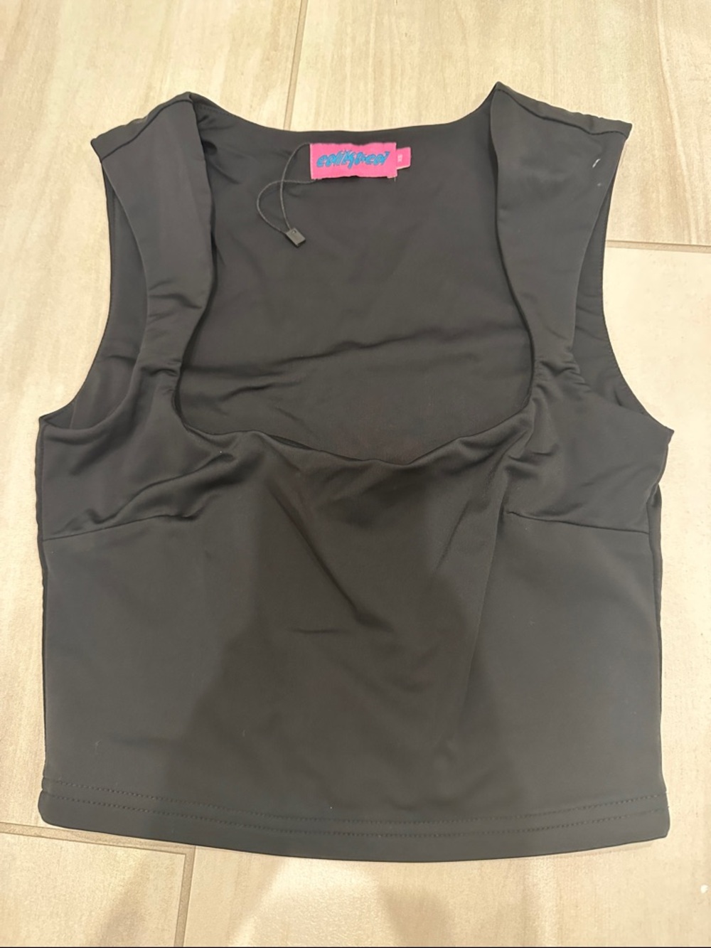 Edikted Black Women's Sleeveless Scoop Neck Top